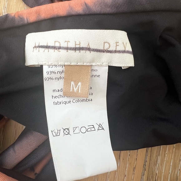 NEW Free People Martha Rey Harper Tie Dye Bikini Top Side tie printed medium - Picture 6 of 7